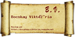 Bocskay Viktória névjegykártya
